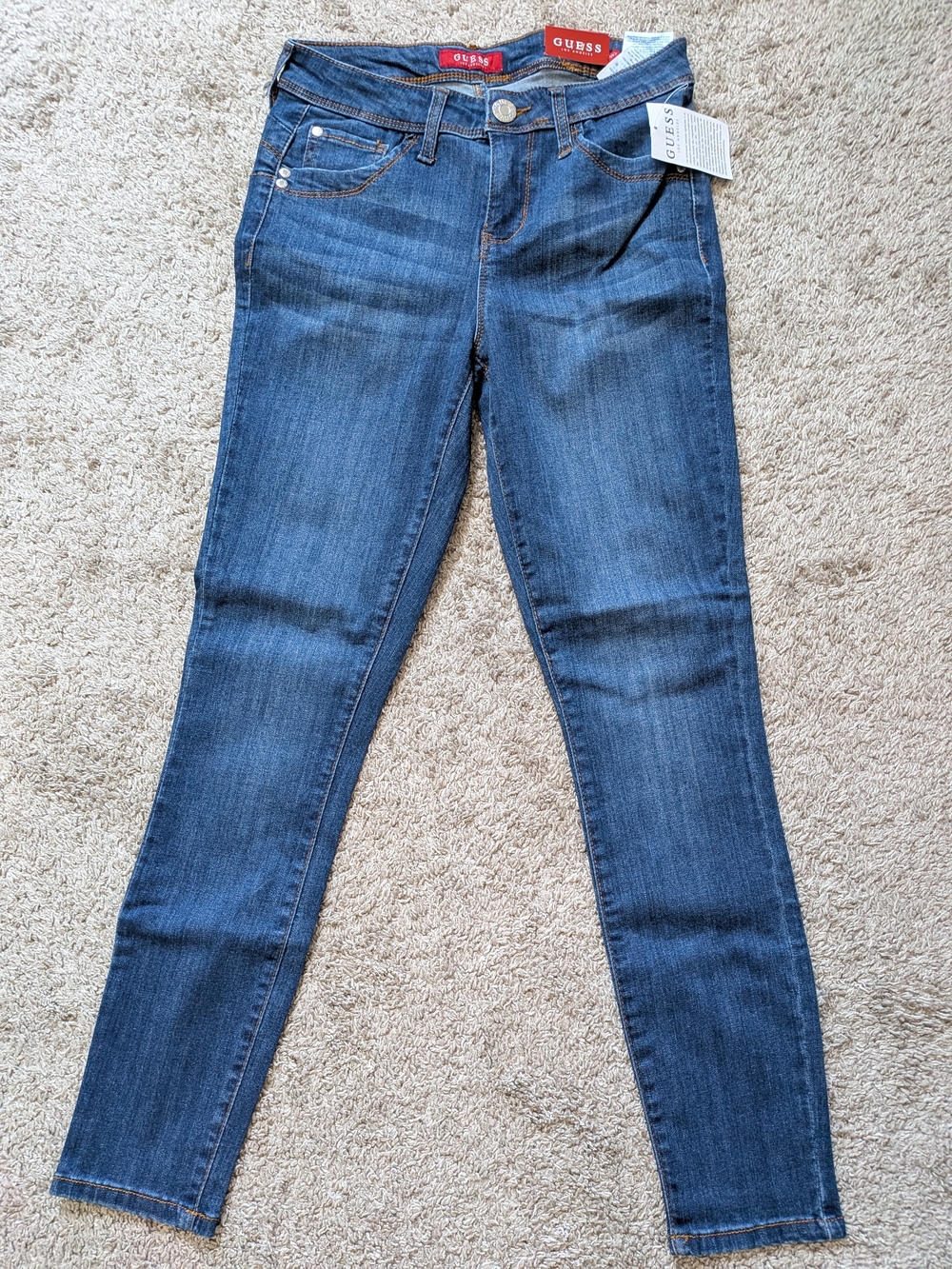 GUESS Women’s Skinny Jeans Size 27 Blue Wash Stretch Denim NEW With Tags